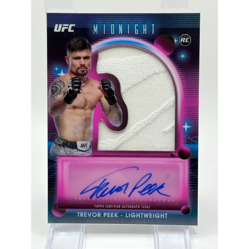 2025 Topps UFC Midnight Trevor Peek Rookie Relic Patch Auto RC